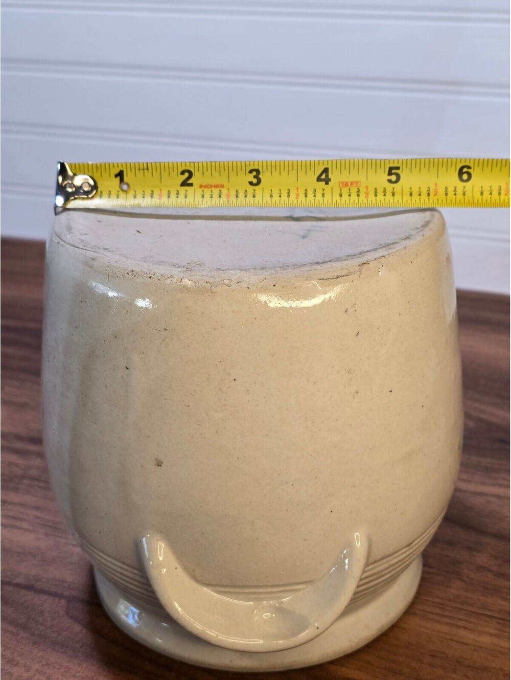 Vintage Stoneware Pottery Crock with Handles - Picture 9 of 9